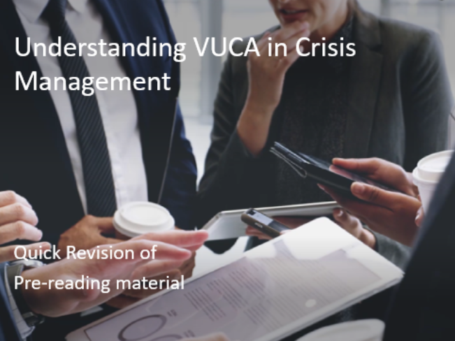 The Human Element in Crisis Management HECM101